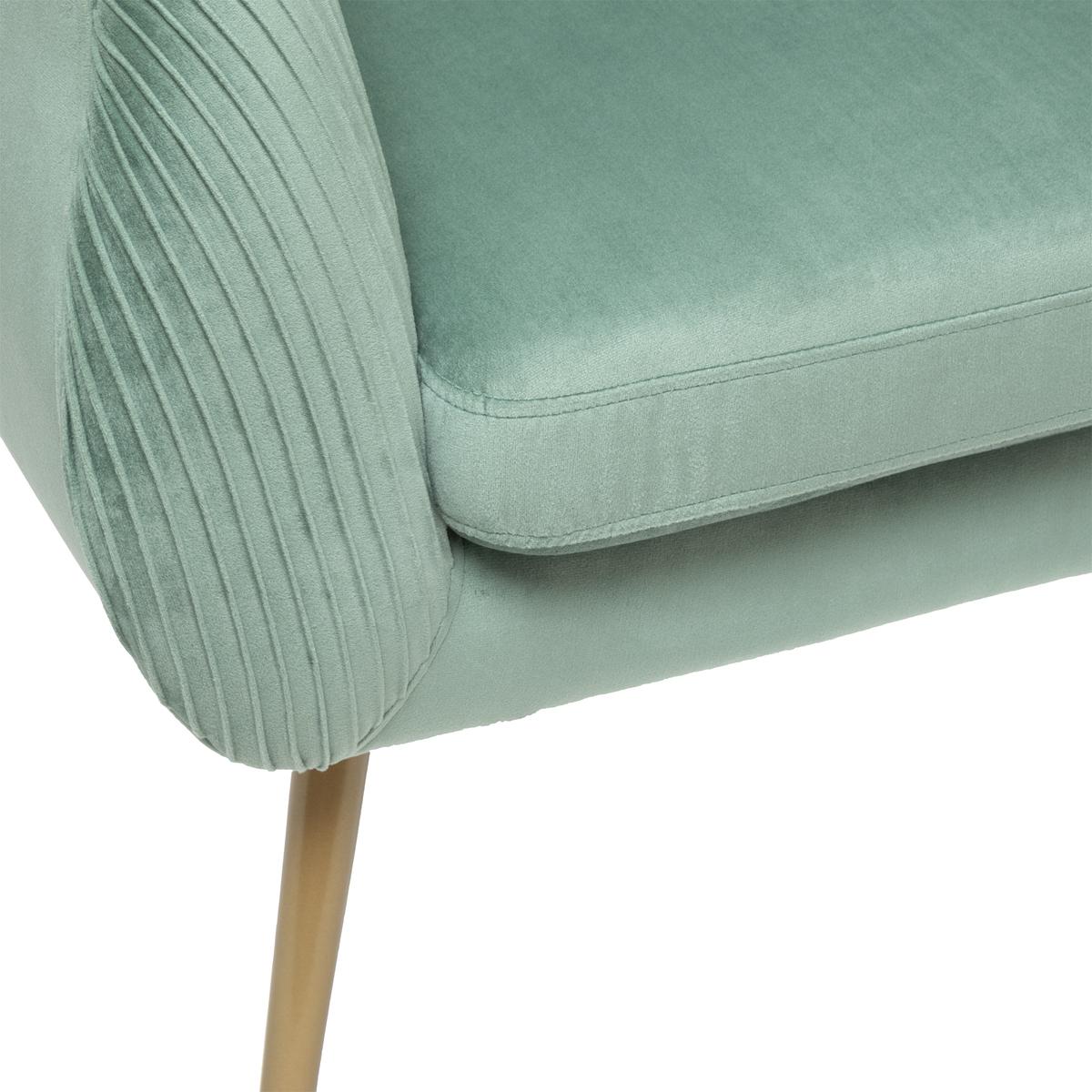 FAUTEUIL VELOURS SOLARO JADE