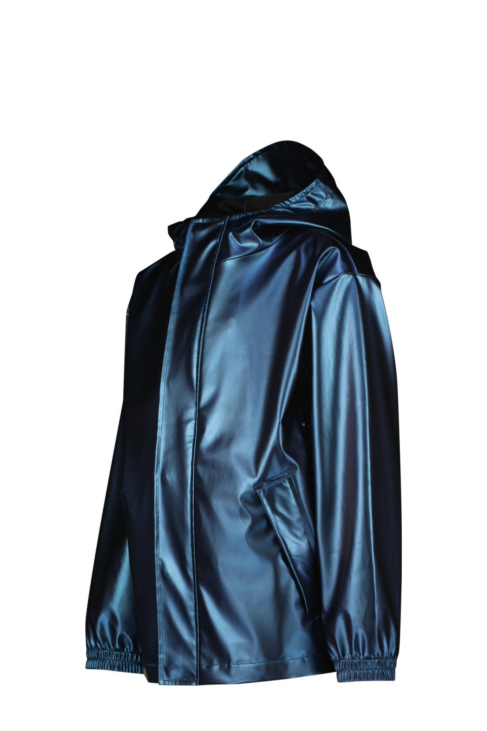 Vingino kids regenjas Lightning blauw metallic
