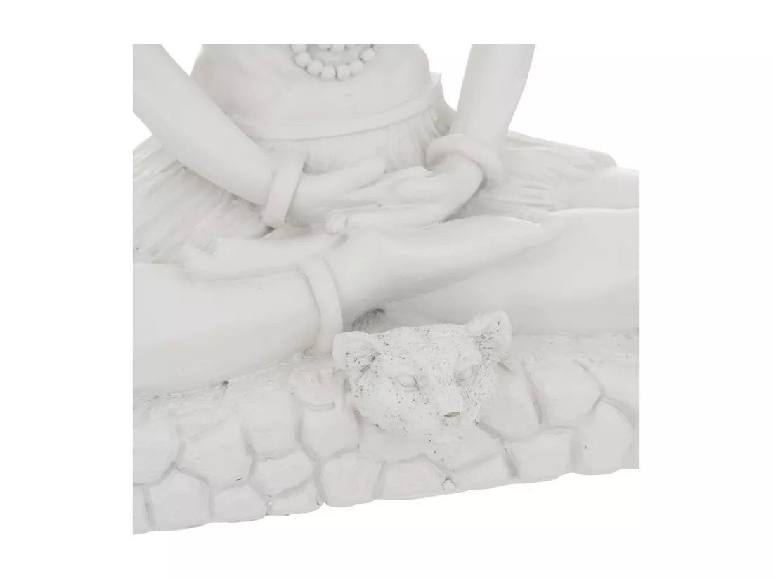 Objet déco Statue Shiva en résine Blanche H 28 cm