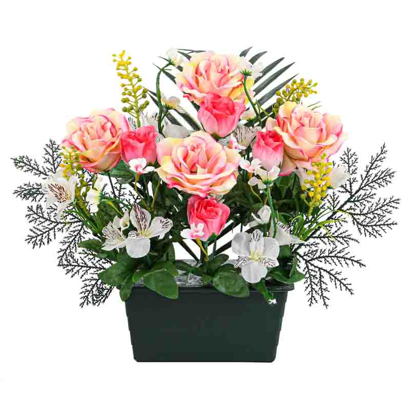 Jardinière de fleurs artificielles