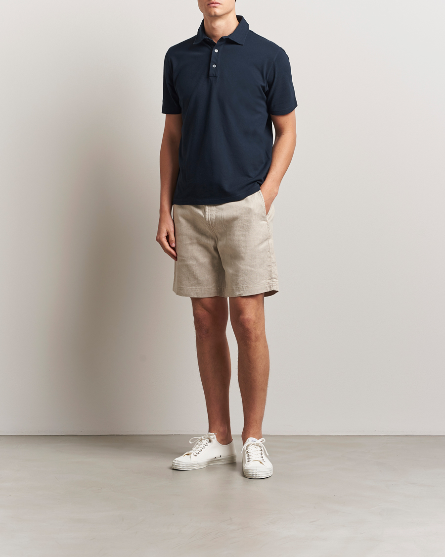 Morris Fenix Linen/Cotton Shorts Beige