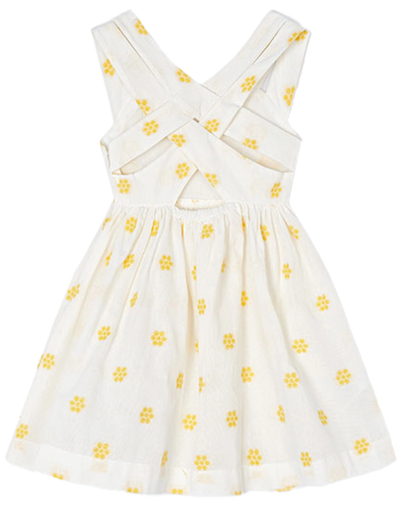 Kleid JAQUARD FLOWERS in creme