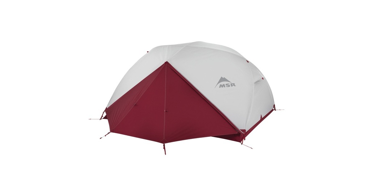 MSRElixir 3 tent  (Lichtgrijs/rood)