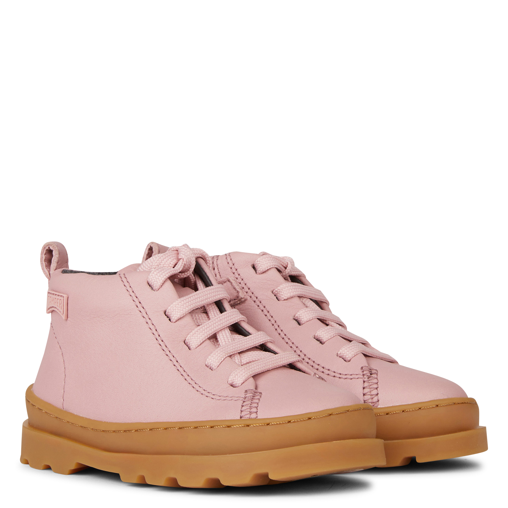 BRUTUS - Bottines à lacets en cuir | Rose