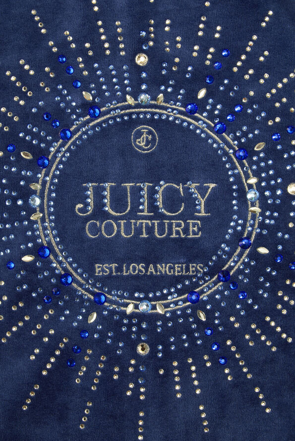 Juicy Couture HERITAGE CROWN ROBYN HOODIE Blue depths