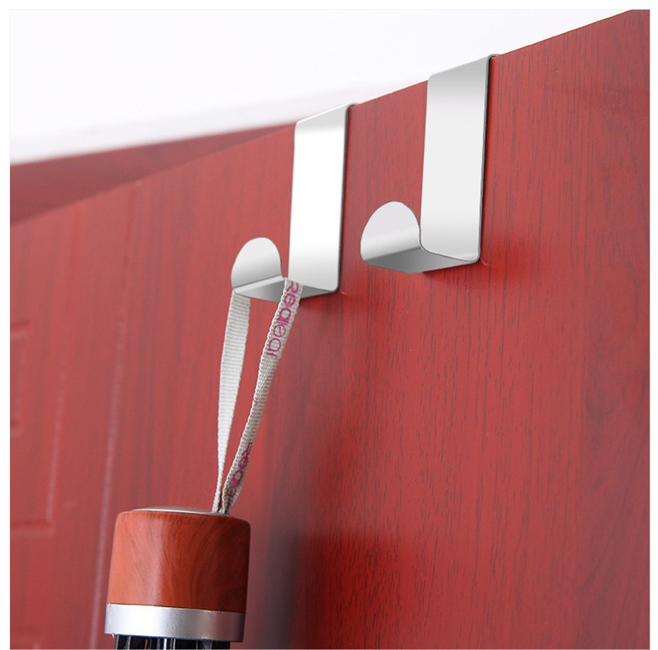 (6x4cm) Edelstahl Haken Multifunktions Bügel Universal Kleiderhaken - Silber
