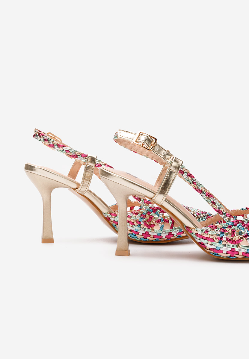 Chaussures stiletto slingback multicolores Heliosa