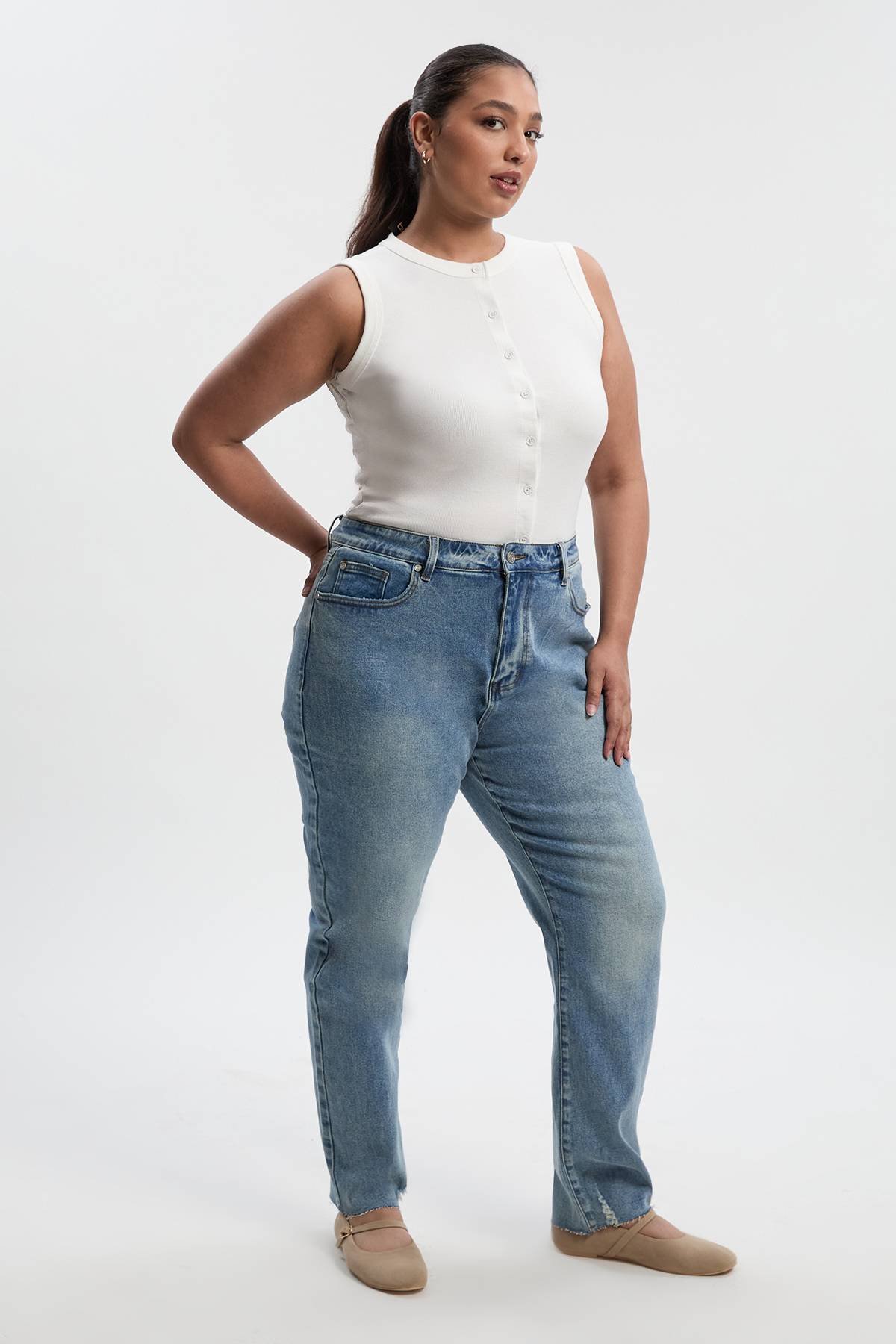 boohoo The Plus Mom Jean