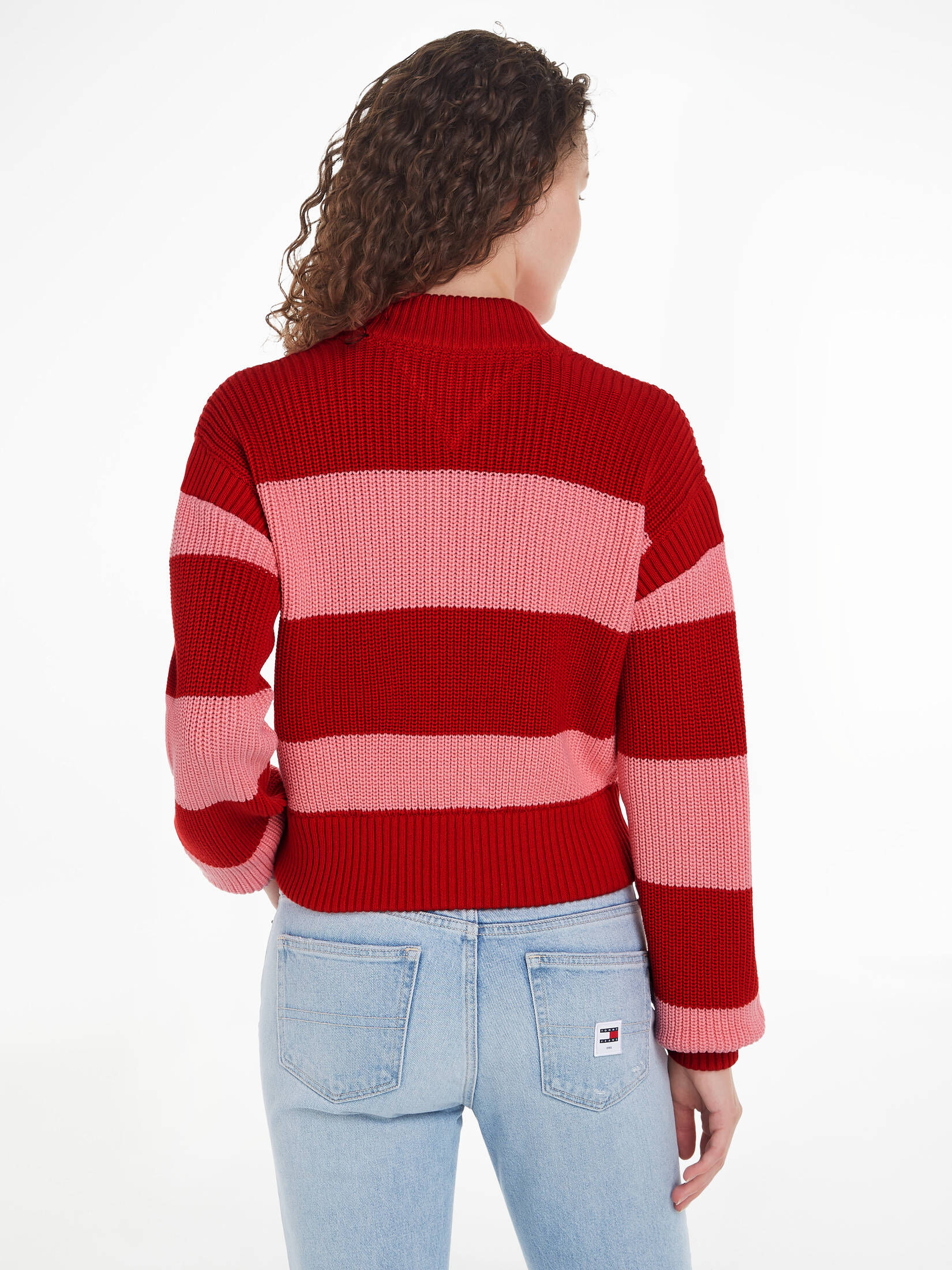 Tommy Jeans| Damen Strickjacke TJW LETTERMAN STRIPE CARDIGAN