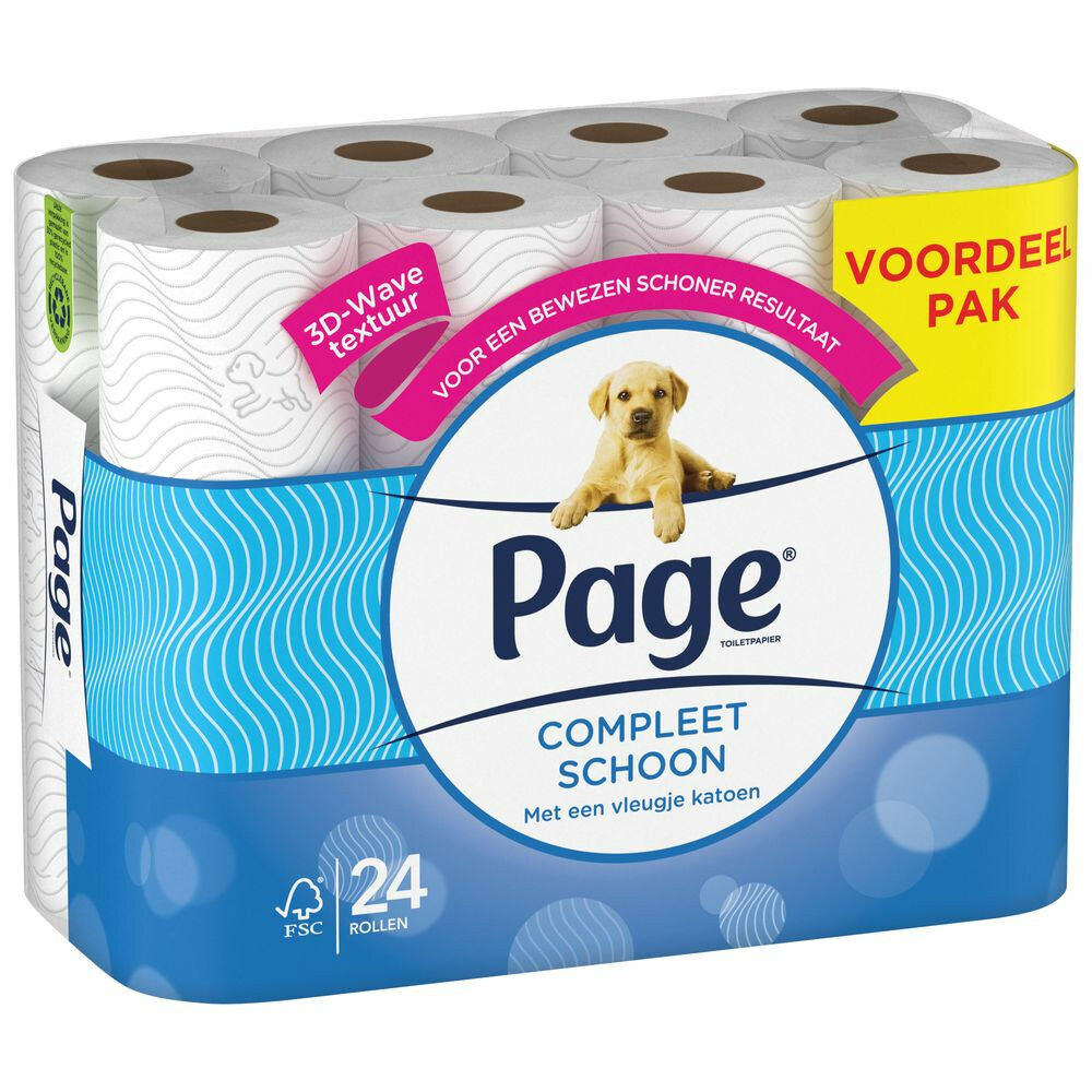 3x Page Toiletpapier Compleet Schoon 2-laags24 stuks