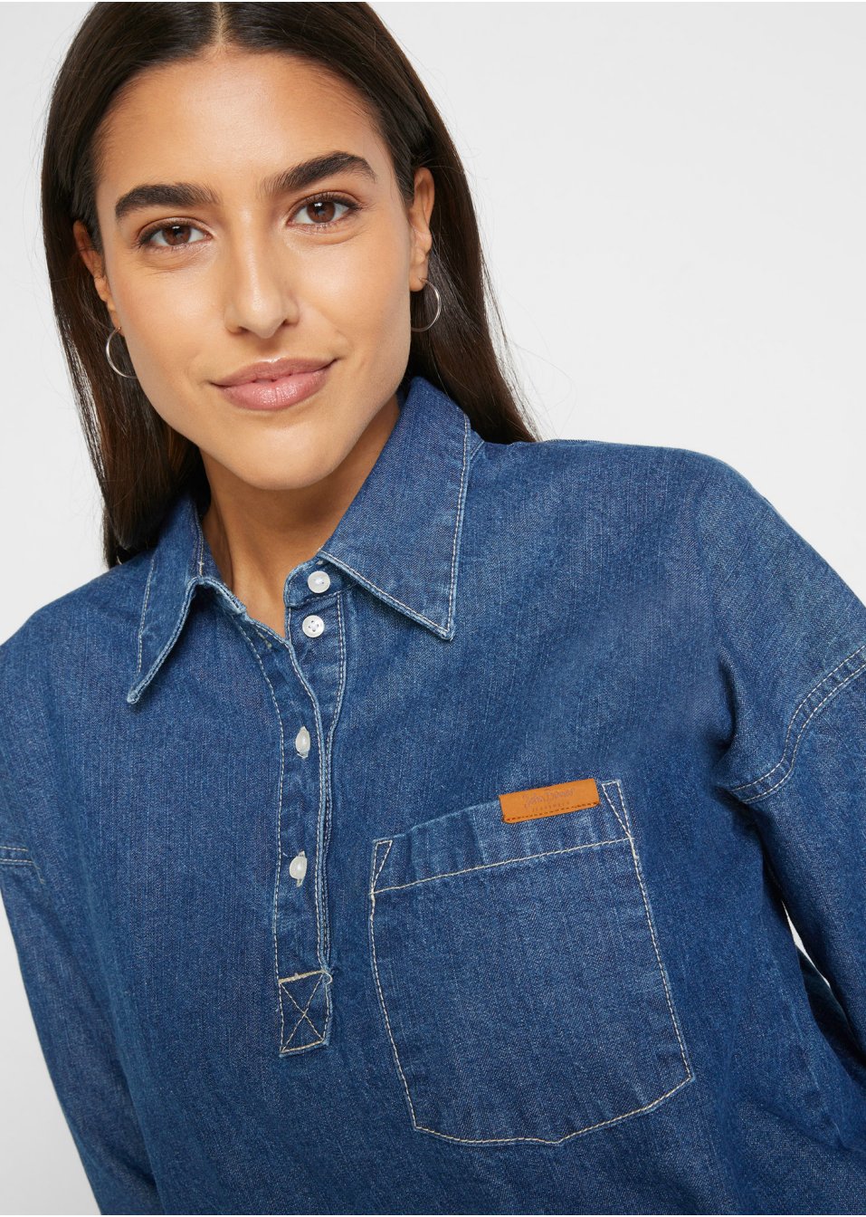 Chemisier en jean oversized