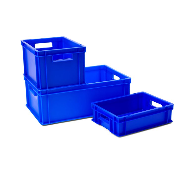 Stapelkiste ultramarinblau, verschließbar