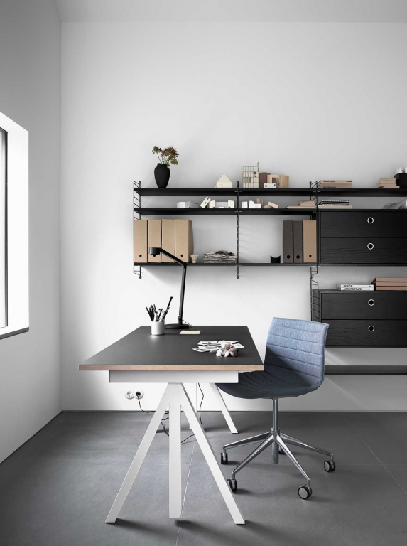 String Furniture Cabinet with two drawers 58 x 30 x 42 cm eiken