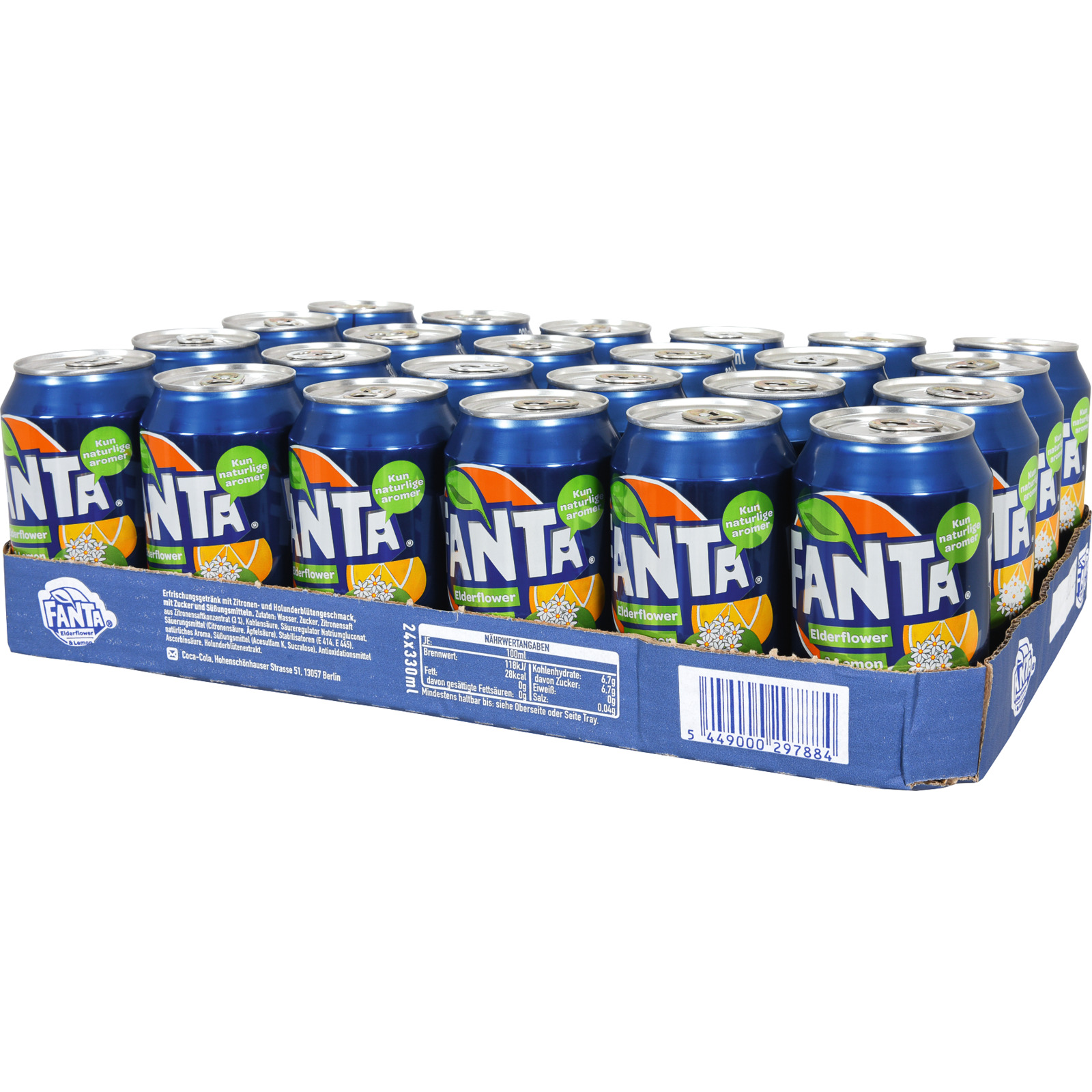 Fanta Lemon & Elderflower 24 x 33 cl
