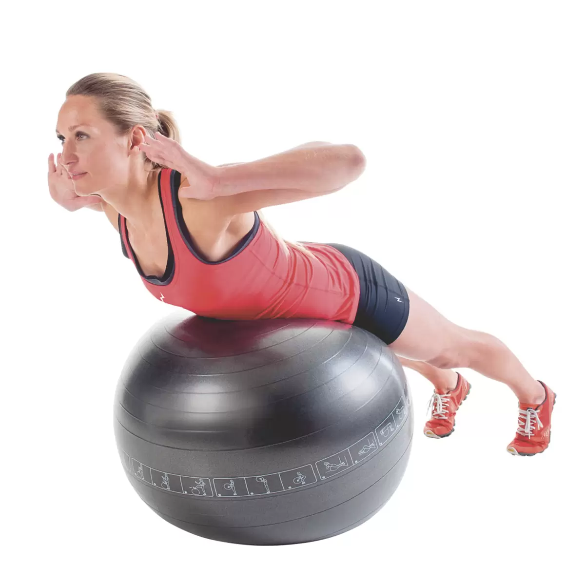 Gymnastikball Pure2Improve Schwarz