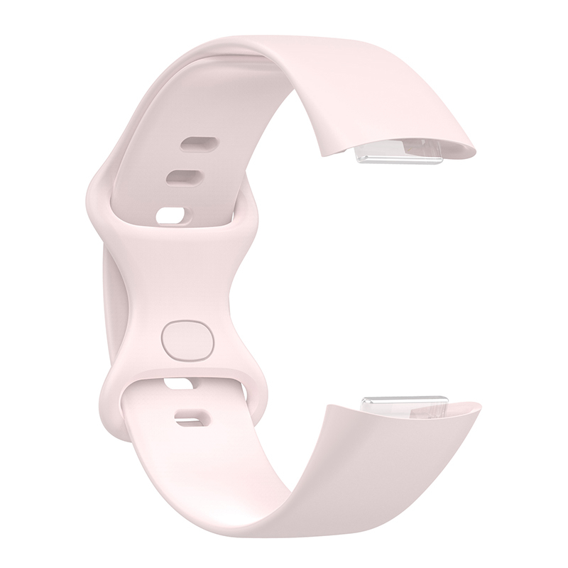 (Gr. S) Fitbit Charge 6 / 5 Silikon Armband (Gelenkumfang 156 - 198mm) - Rosa
