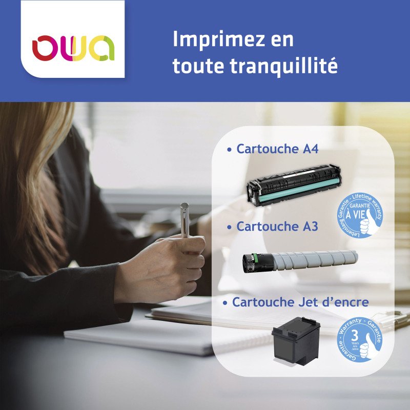 Bouteille d'encre couleurs séparées OWA Equivalent EPSON 113