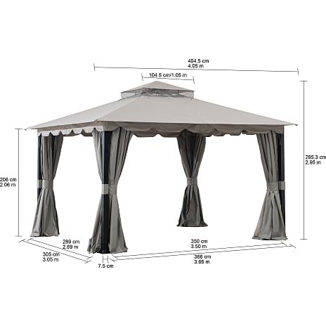 Sunjoy pavillon Stoj - grå