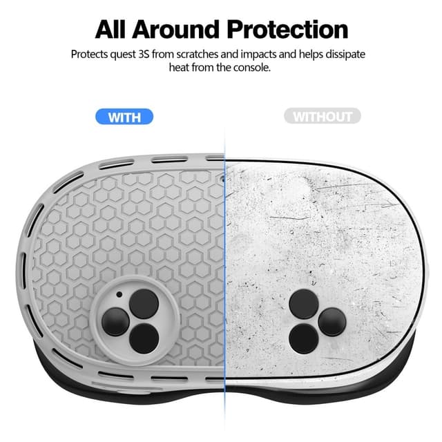 Til Meta Quest 3S beskyttende etui VR Headset Silikone Cover