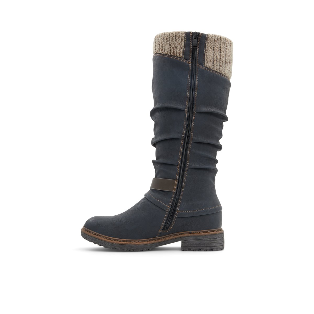 BANFF TRAIL-Nydaeven-Bottes mi-mollet - Talon plat - Marine