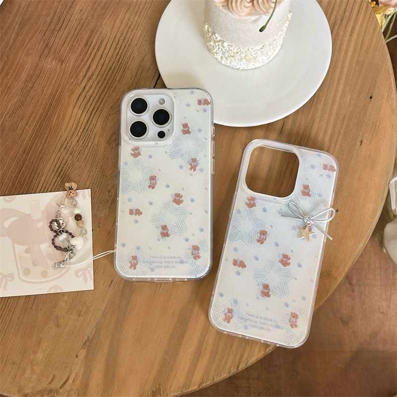 Elliure - Beren telefoonhoesje / bandje / bedel / set - iPhone 16 Pro Max / 16 Pro / 16 Plus / 16 / 15 Pro Max / 15 Pro / 15 Plus / 15 / 14 Pro Max / 14 Pro / 14 Plus / 14 / 13 Pro Max / 13 Pro / 13