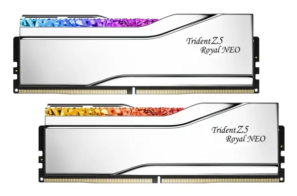 G.Skill Trident Z5 Royal Neo - DDR5 - sæt - 32 GB: 2 x 16 GB - DIMM 288-PIN - 8000 MT/s / PC5-64000 - CL38 - 1.45 V - ikke bufferet - ikke-ECC - sølv