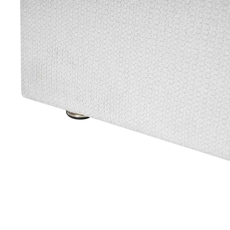 TARASCON - Tweepersoonsbed - Lichtbeige - 140 x 200 cm - Stof