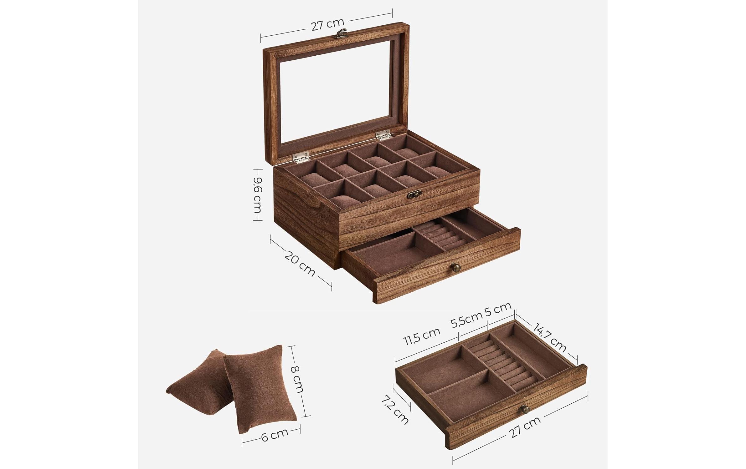 Uhrenbox Walnuss, 20 cmUhrenschatulle
