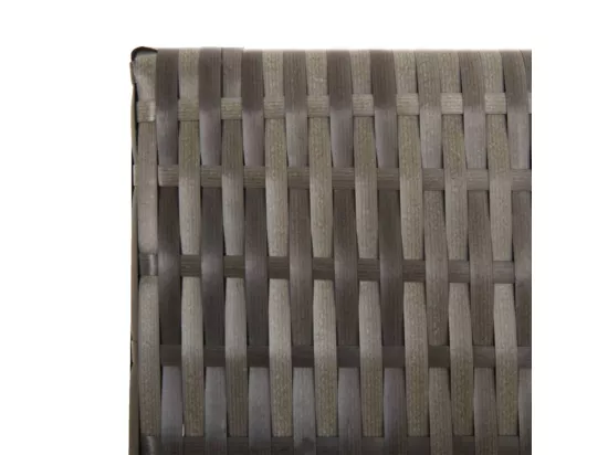 Cloison de séparation 5 panneaux gris résine tressée