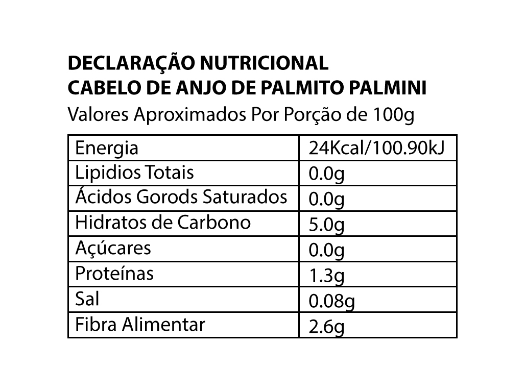 CABELO ANJO PALMINI PALMITO 338G