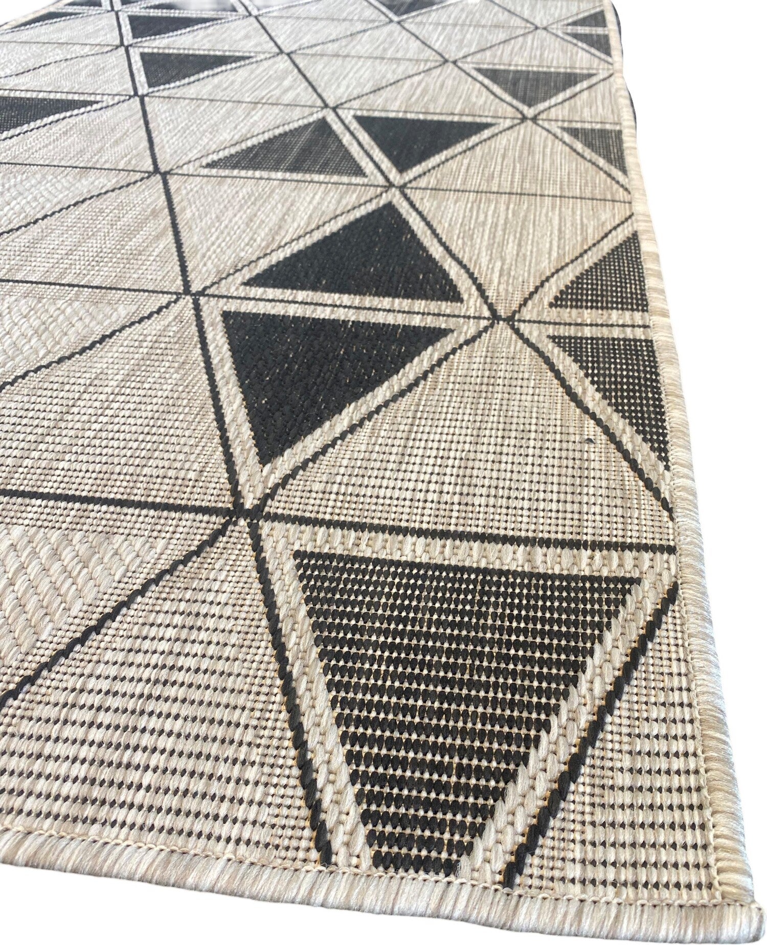 Human Comfort buitenkleed Kadena grijs / zwart 160 x 230 cm