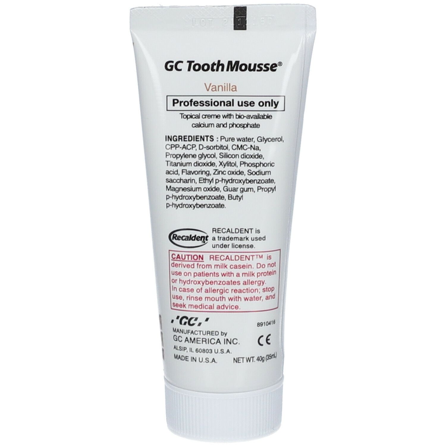 GC Tooth Mousse Zahnpasta Vanille