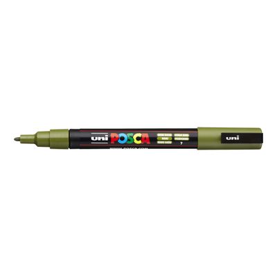 Posca - Marqueur peinture pointe fine - vert kaki