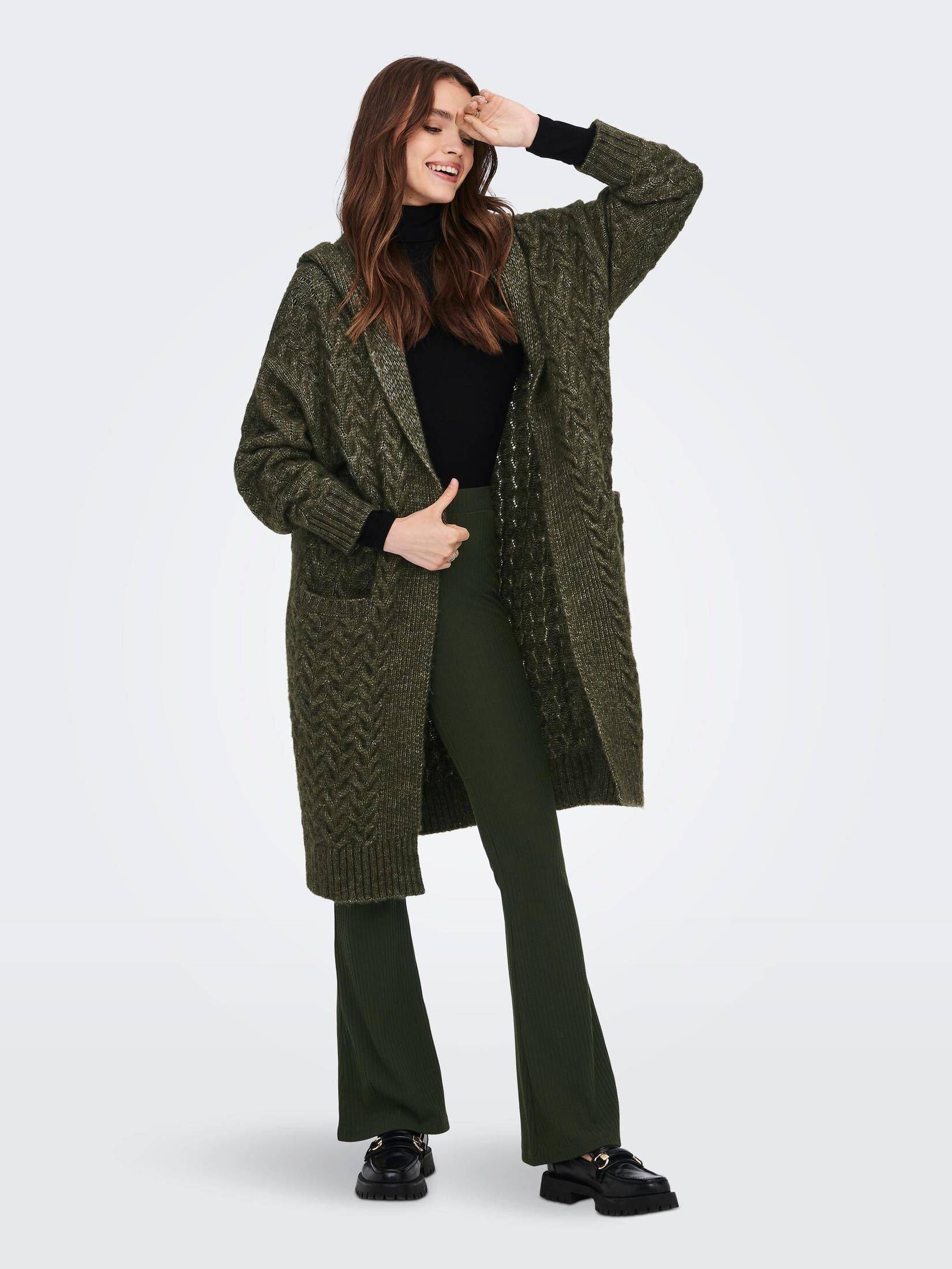 Only| Damen Strickjacke ONLTRUDY LIFE mit Kapuze