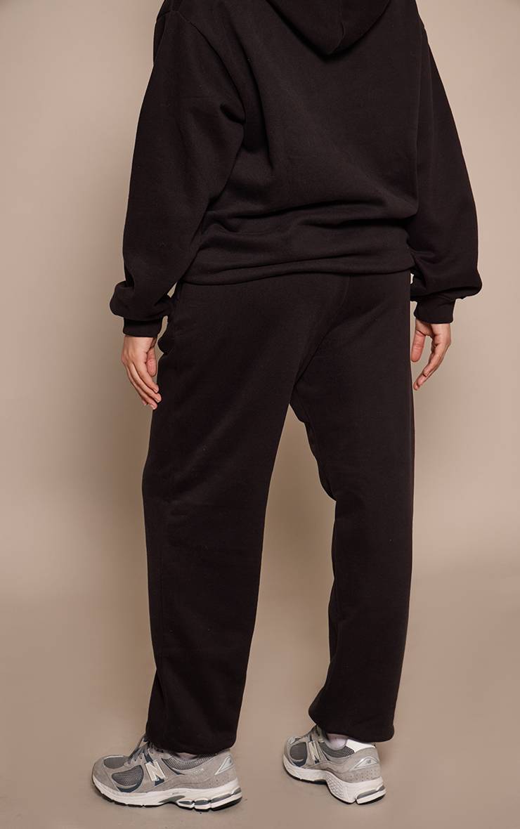 Noir Jogger Grande Taille À Jambes Larges Broderie New York