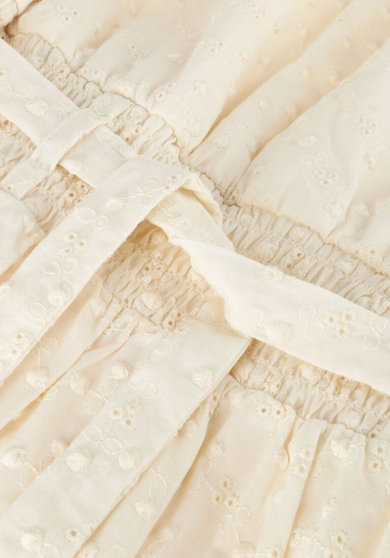 NONO ecru nono mini jurk miron embroidery anglaise dress