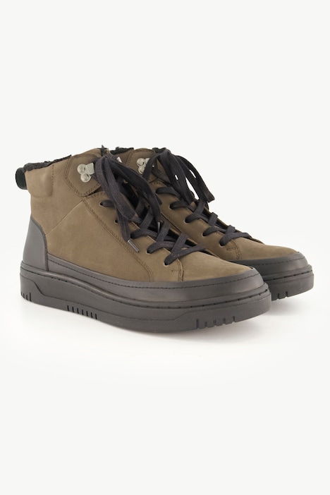 Leder-Ankleboots, Zipper, Weite H