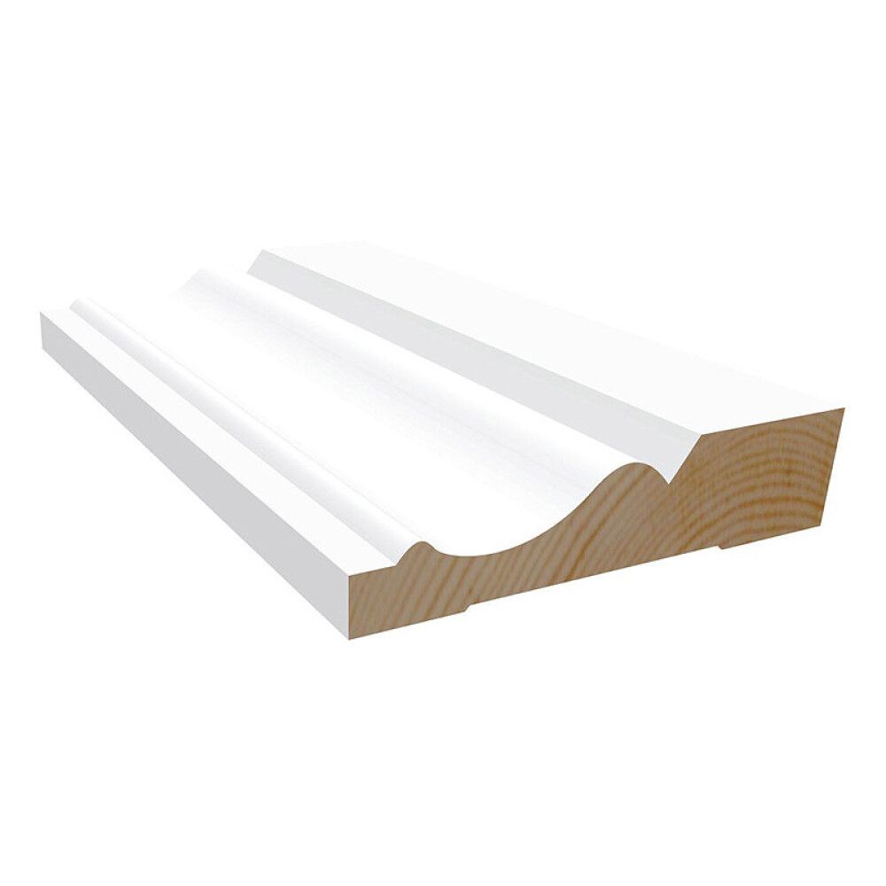 GULVLIST MOELVEN 21X95X4400MM HVIT