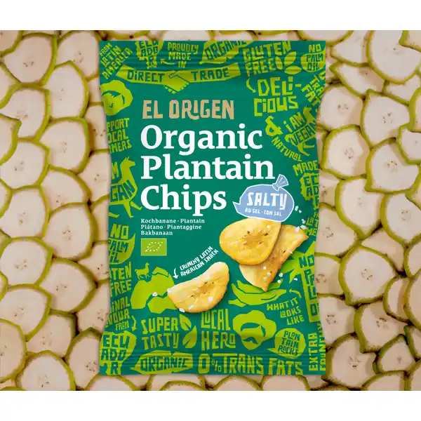 Bio Kochbananen Chips mit Meersalz