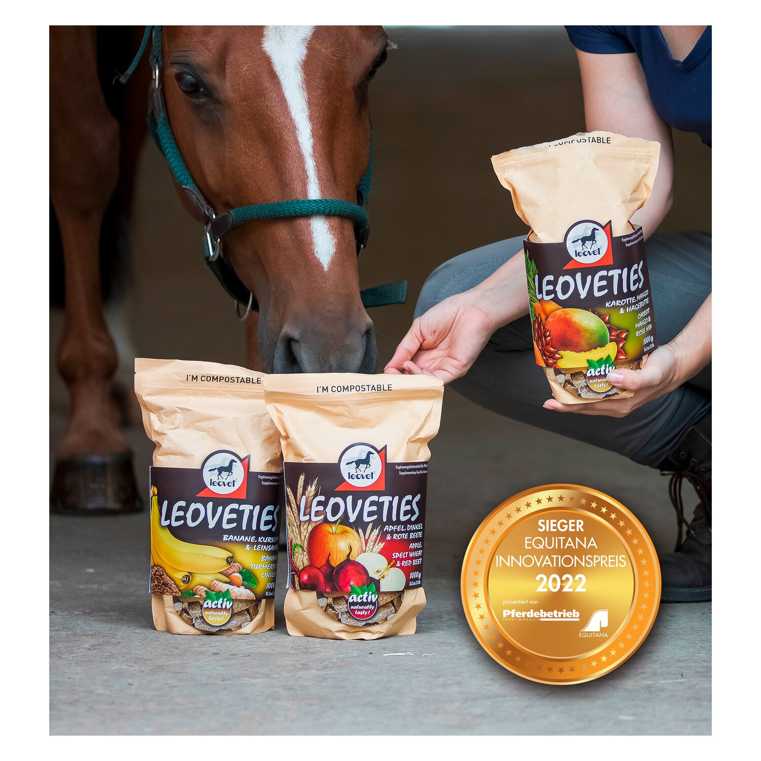 leovet Leckerli Leoveties Banane & Kurkuma & Leinsamen  - 1 kg