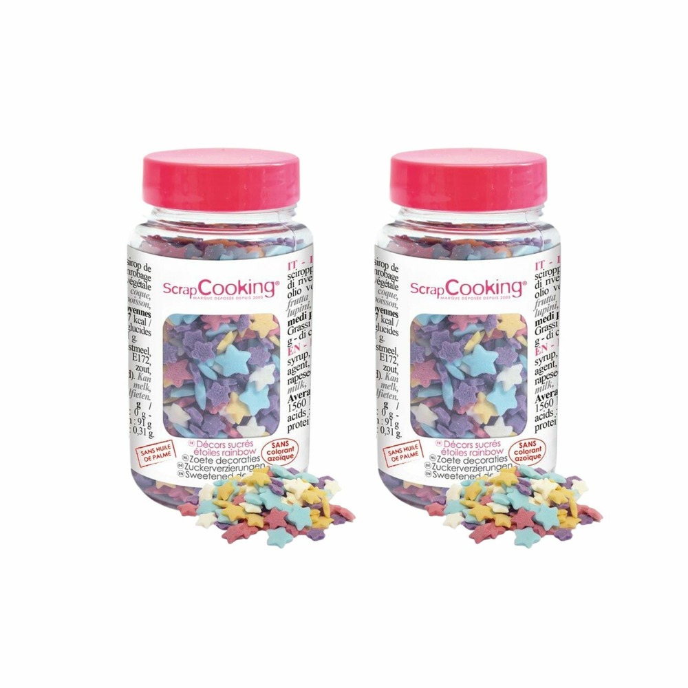 Décors sucrés étoiles arc-en-ciel 110 g
