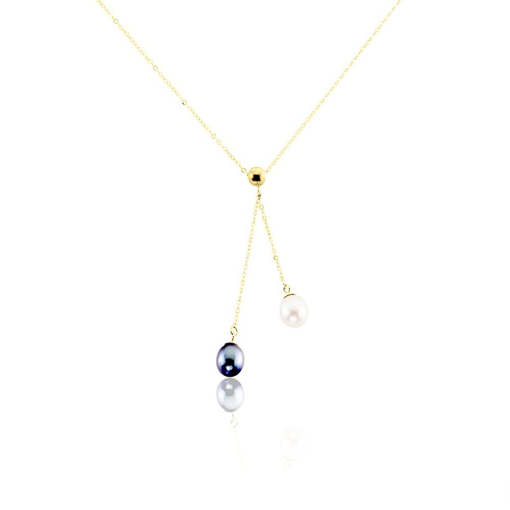 Collier Or Jaune Brayann Perles De Culture