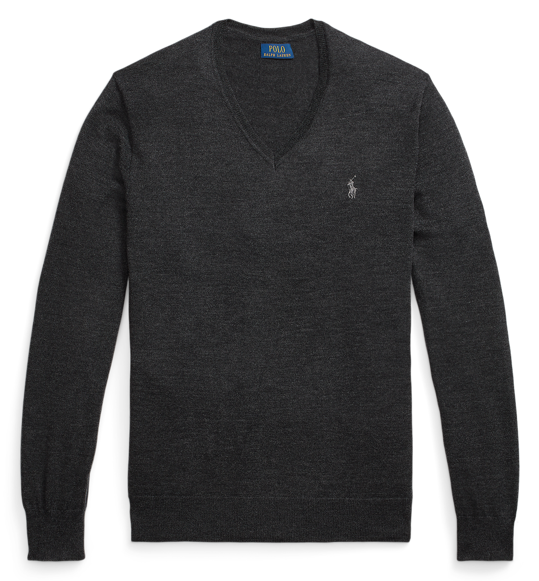 Pull col V en laine | Gris