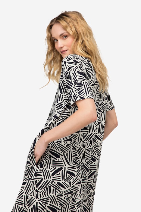 Jerseykleid, Rundhals, Halbarm