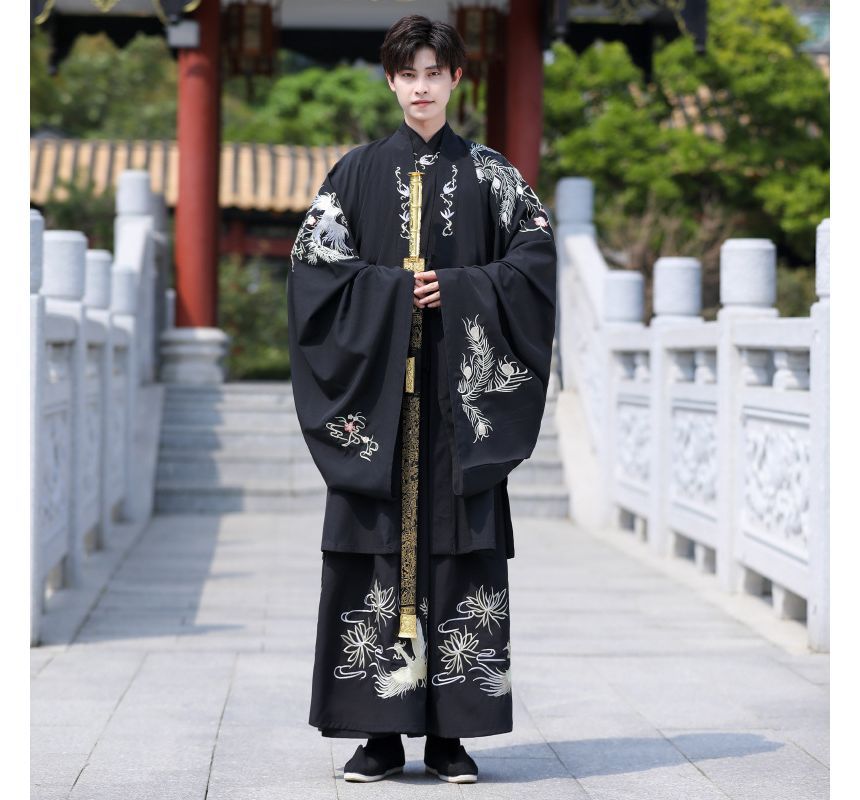 Pinocle - Geborduurd Hanfu-kostuum / Gewaad / Set