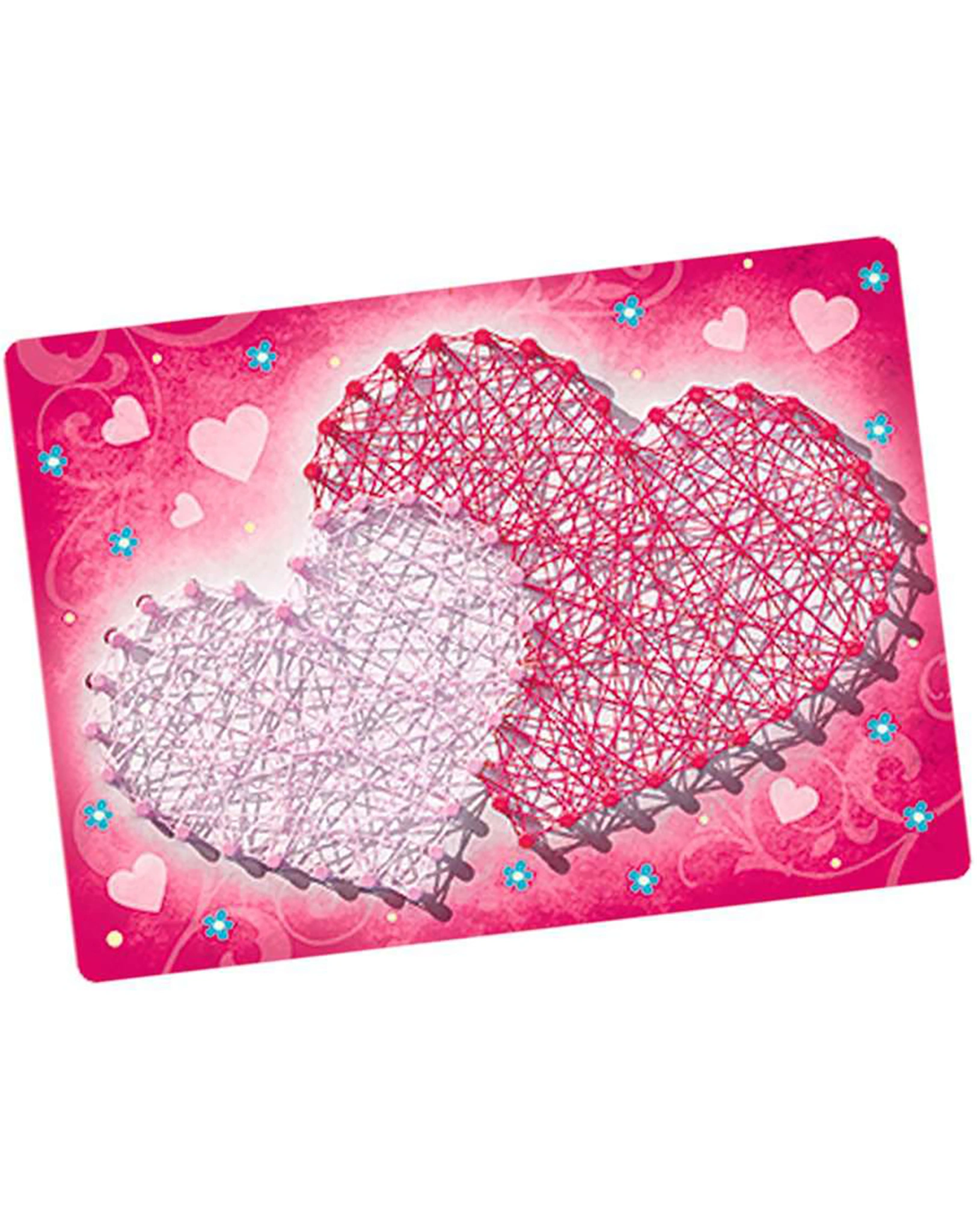 Bastel-Set BE CREATIVE! – STRING ART HEART in bunt