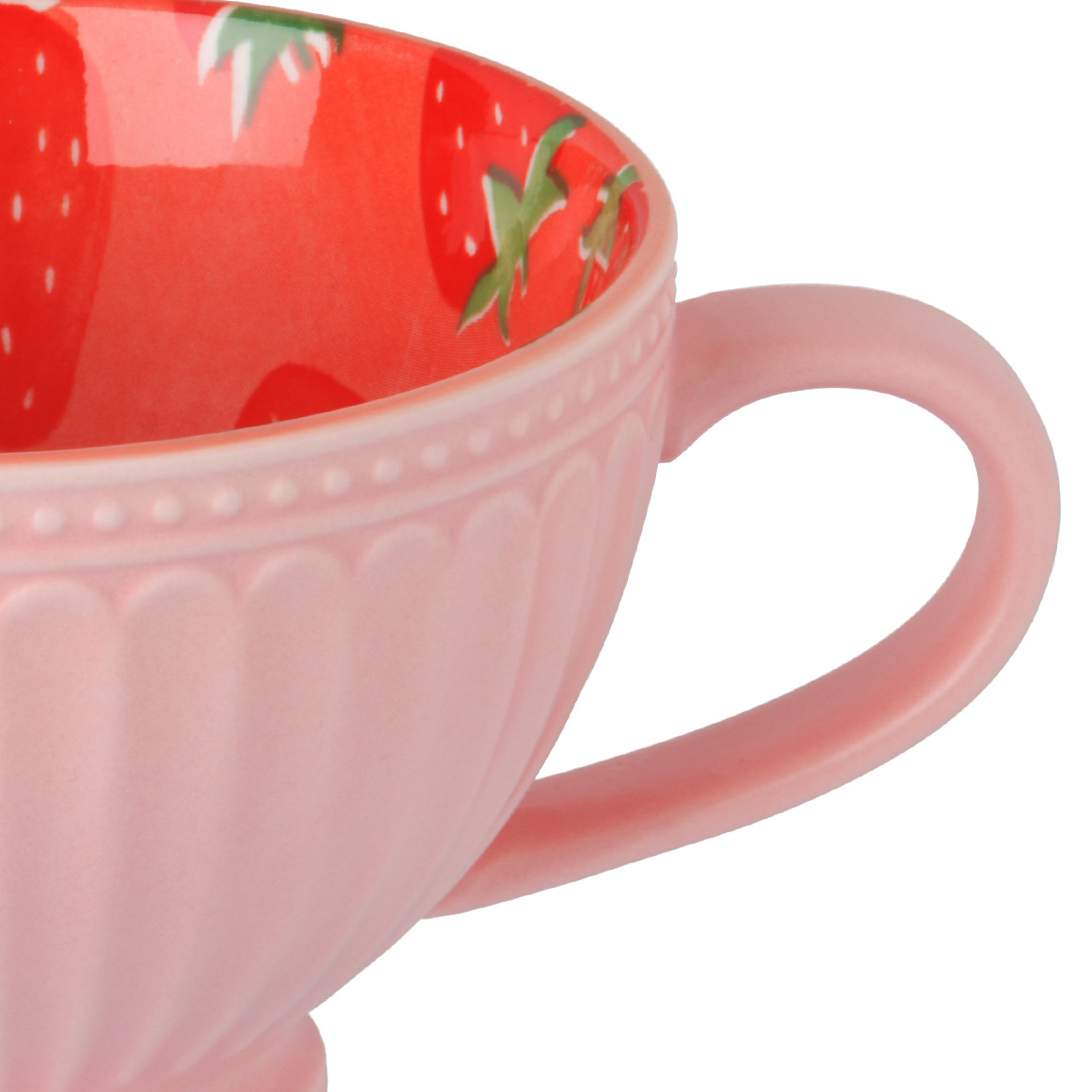 My Home Tasse mit Erdbeer-Design rosa