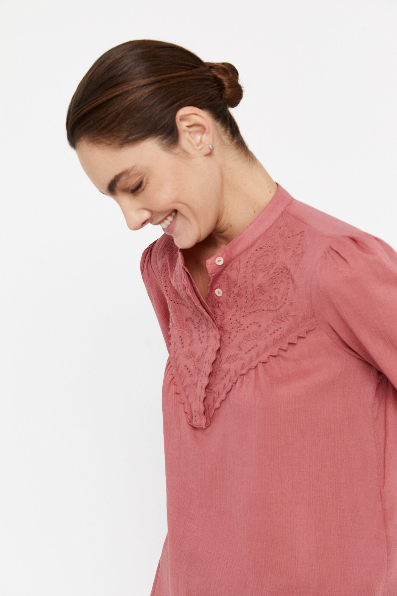 Blusa algodón fluído - Rosa