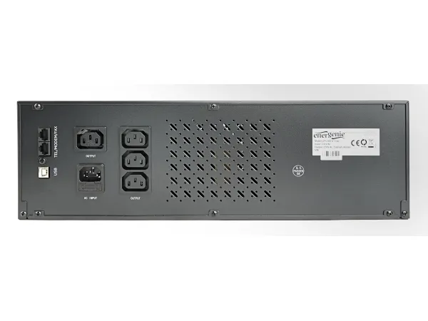 EnerGenie UPS-RACK-1500 - UPS (rackversion) - AC 220 V - 1500 VA - 8 At - USB - output-stikforbindelser: 3 - 3.4U