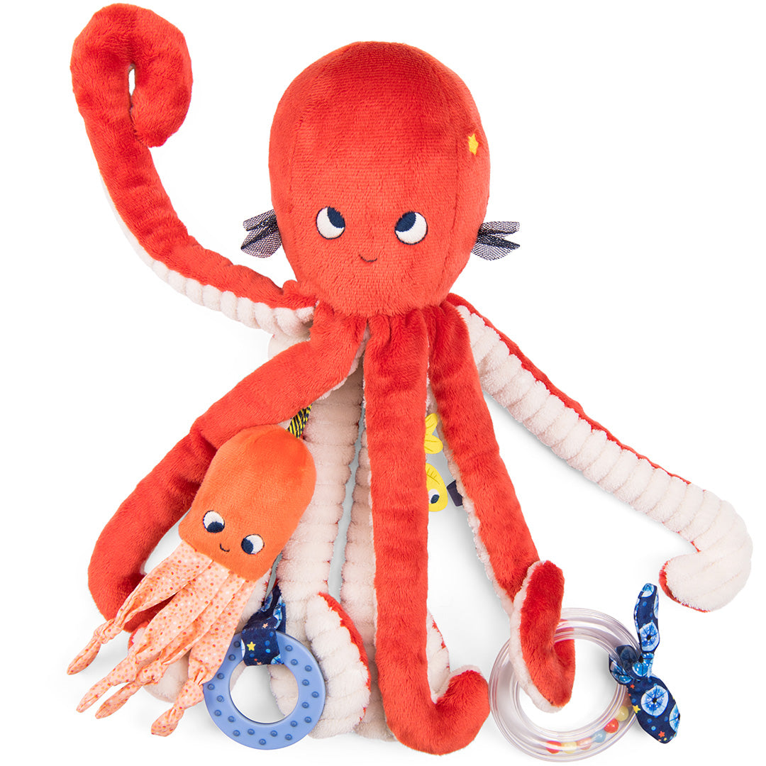 Moulin roty activiteitenknuffel inktvis - 35 cm